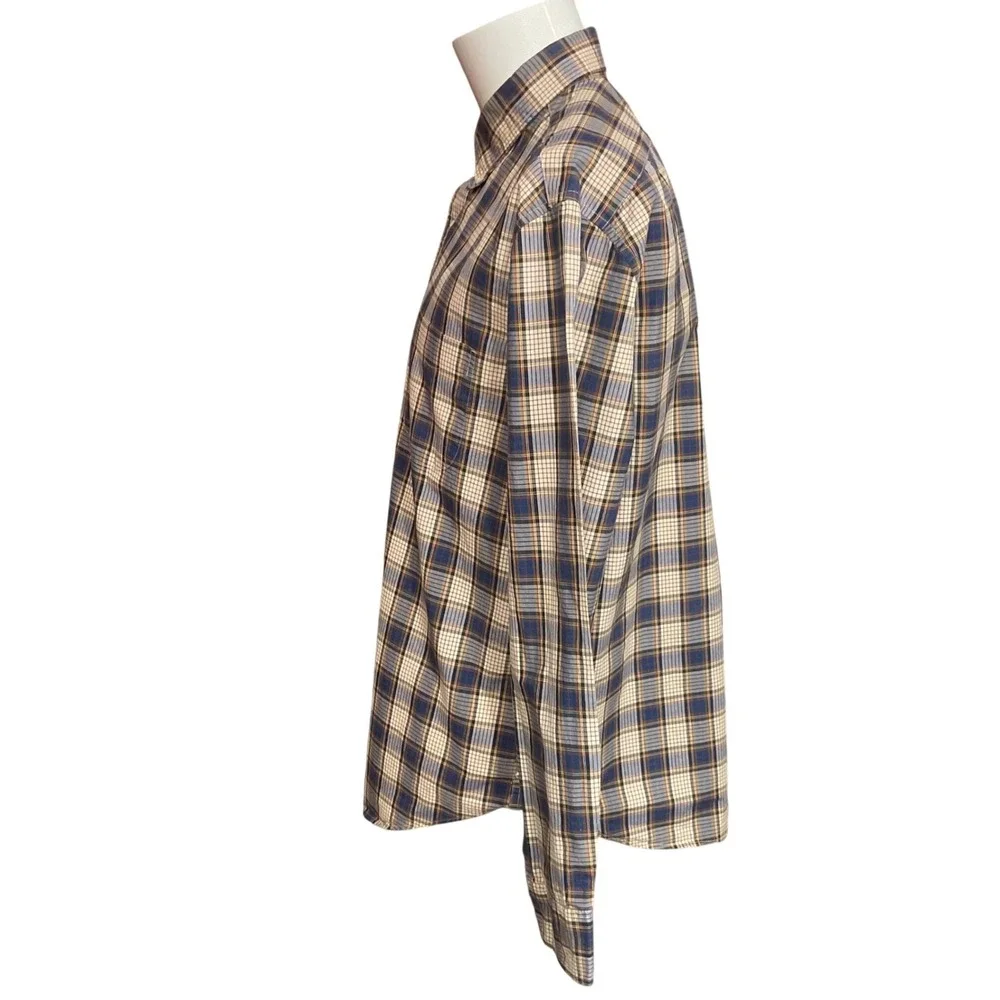 J.‎ Crew Men's Plaid Printed Collared Long Sleeve Button Down Shirt Size Large